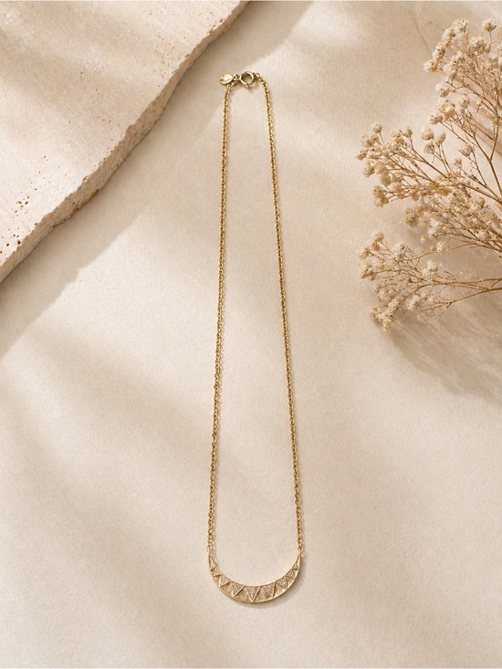 Jewelry - Gorjana Crescent Shimmer Pendant Necklace - Gold-Tone